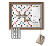WS Game Company Scrabble Deluxe Vintage 2-in-1 Wall Edition with Dry Erase Message Board
