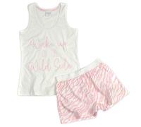 WS-SS21 Ladies Womens Pyjama Pajamas Pj Cream Vest Tank Top & Shorts Set Cotton XL
