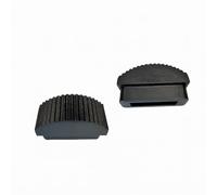 WS - SYSTEM 2X Rubber Ladder feet in 60 x 25 mm - 1 Pair of Non-Slip Replacement Traverse Foot caps for Aluminium ladders - Sturdy Non-Slip Rubber as Ladder Accessory to Clip on