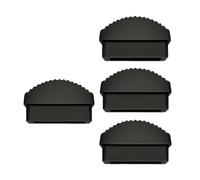 WS - SYSTEM 4X Rubber Ladder feet in 60 x 25 mm - 2 Pairs of Non-Slip Replacement Traverse Foot caps for Aluminium ladders - Sturdy Non-Slip Rubber as Ladder Accessory to Clip on