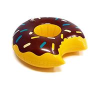 WS UK Inflatable Drink Holder - Holds Cups, Cans or Water Bottles! [Chocolate Donut]