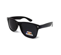 WS UK Polarised Classic Style Sunglasses with UV400 Protection - Unisex (Black Frame Black Lens)
