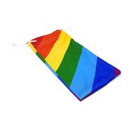 WS UK Soft Microfibre Sunglasses Case with Drawstring [Rainbow Diagonal, Pack of 1]