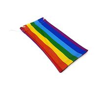 WS UK Soft Microfibre Sunglasses Case with Drawstring [Rainbow Vertical, Pack of 1]