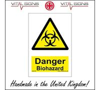 WS187 Danger Biohazard SIGN warning health medical risk of death infection care 150mm x 200mm Magnetic - Vehicle Grade
