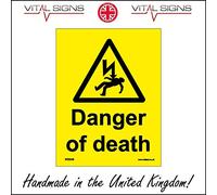 WS249 Warning Sign DANGER OF DEATH Signs 150mm x 200mm MAGNETIC - VEHICLE GRADE