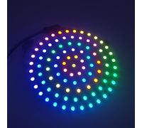 WS2812B 35 LEDs Pixel Ring Black PCB Addressable LED Modules WS2812 IC RGB Full Colour Round LED Circle DC 5V (93 LEDs, Black PCB)