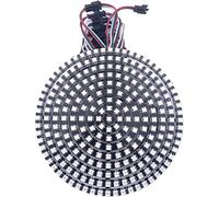 WS2812B 8/16/24/35/45/60/90/241 LED Pixel Ring Address LED Module WS2812 IC RGB Full Colour Round LED Circle DC5V (241Leds, Black)