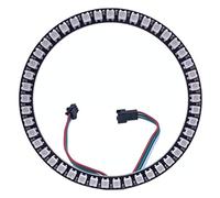 WS2812B 8/16/24/35/45/60/90/241 LED Pixel Ring Address LED Module WS2812 IC RGB Full Colour Round LED Circle DC5V (45 LEDs, Black)