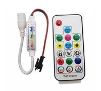 WS2812B WS2811 5050 RGB LED Strip Light Music Controller Mini 17 Keys RF Remote Control 370 Modes Change DC5-24V