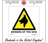 WS770 Warning Sign Guard Dog 100mm x 100mm Magnetic - Vehicle Grade