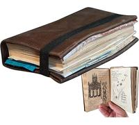 WSADZXC77 Indiana Jones Grail Diary, Classic Movie Props Replica, Vintage Journal Book Creative Collectibles Best Gift, Raiders of the Lost Ark, for Indiana Jones Movie Fans, Brown,6.7 x 4 in