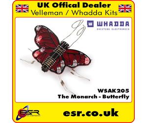 WSAK208 The Monarch - Butterfly Whadda DIY Electronic Soldering Project Kit