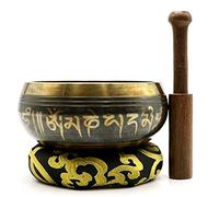 Wsaman Authentic Antique Old Tibetan Singing Bowl, Handmade Tibetan Chakra Master Healing Bowl Old Art Brass Tibetan Bell Musical Instrument for Meditation Healing Relaxation Yoga,2,9.5cm