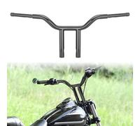 WSays 12'' Rise T-Bar Handlebar Drag Bar 1-1/4'' Diameter Gloss Black Compatible with Harley Sportster 883 1200 XL Touring Road King Softail Dyna 1996-2024