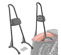 WSays 21" Classic Styled Gloss Black Tall Passenger Backrest Sissy Bar Compatible with Harley 1996-2003 Harley Sportster XL 883 1200