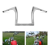 Wsays Chrome 10" Rise Ape Hangers Handlebar 1-1/4" Diameter Bar Compatible with Harley Sportster XL 1200 883 Dyna Softail Touring Road Glide Road King Models