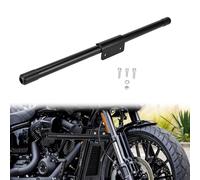 Wsays Engine Guard Front Flat-Out Highway Crash Bar Compatible with Harley Softail Fat Boy FLFB/S Heritage FLHC/S Street Bob FXBB Breakout Low Rider S FXLRS 2018-2025 (Gloss Black)
