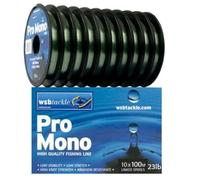 WSB Pro Mono Fishing Line 3lb to 33lb 100m Spool Supple Carp Monofilament Low (3lb)