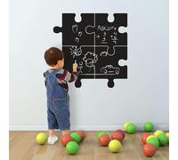 WALPLUS Chalkboard Puzzle 27x27cmWall Stickers Nursery Removable Self-Adhesive Mural Art Decals Vinyl Home Decoration DIY Living Bedroom Decor Wallpaper Kids Room Gift Stick on Wall