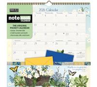 WSBL Botanical Gardens 2026 Note Nook Wall Calendar - 12-Month Organizer Calendar with Dual Storage Pockets, Floral Artwork by Barbara Anderson, 12″ × 12.125″