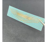 WSCDMCC 2 Pcs Car Emblem for Aston Martin, Letter Emblem Grill Trunk Badge Stickers, Exterior Decorations Accessories,Gold