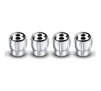 WSCDMCC 4 Pcs Car Tyre Valve Caps for Bentley Arnage Bentayga Continental Flying Spur Mulsanne, Dust-Proof Auto Tyre Valve Stem Caps with Logo Emblem Car Accessories,Silver