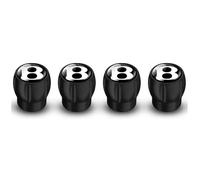 WSCDMCC 4 Pcs Car Tyre Valve Caps for Bentley Arnage Bentayga Continental Flying Spur Mulsanne, Dust-Proof Auto Tyre Valve Stem Caps with Logo Emblem Car Accessories,Black