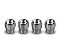 WSCDMCC 4 Pcs Car Tyre Valve Caps for Bentley Arnage Bentayga Continental Flying Spur Mulsanne, Dust-Proof Auto Tyre Valve Stem Caps with Logo Emblem Car Accessories,Grey