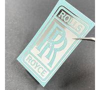 WSCDMCC Car Emblem for Rolls-Royce, Letter Emblem Grill Trunk Badge Stickers, Exterior Decorations Accessories,B-36mm*18mm