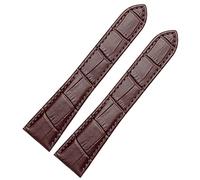 Wscebck Watch Strap for Cartier Tank Genuine Leather Watch Band Men's Claire Leather Belt London Solo Mechanical Watch Accessories 25mm (23mm,Brown-no Buckle)