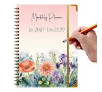Wscwl 2027-2029 Monthly Planner | 2027-2029 Weekly Agenda Journal Calendar - Daily Task Planner,for School College Desk Travel Home Business Study