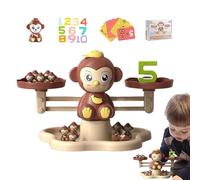 Wscwl Balance Math Toy,Kindergarten Monkey Balance Board Game | STEM Preschool Educational Toys for 3 4 5 Years Old, Kindergarten Number Learning Games for Boys and Girls