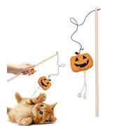 Wscwl Cat Toy Wand - Interactive Cat String Pet Toys for Indoor | Teasing Stick with Bell Accessories for Kitten Pet Shops Home Halloween Christmas Birthday