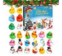 Wscwl Christmas Countdown Calendar - Holiday Party Favor Duck Bath Toy - 24-Days Mini Collectible Figures Toys for Kids Teens Women Men Adults Home Party Decor
