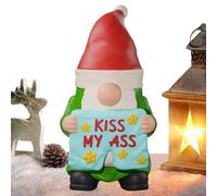 Wscwl Christmas Gnomes Decorations,Naughty Christmas Decoration Statue Halloween Gnomes - Gnomes Garden Decor, Cute Garden Decor, 3.5Inch For Christmas Decorations