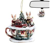 Wscwl Christmas Tree Ornaments, 2D Christmas Tree Decoration Pendant, Festive Seasonal Holiday Decoration for Car Interior Door Backpack Bookshelf Bedside Fireplace Mantel Window Tote