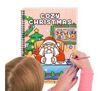 Wscwl Coloring Book,Artistic Early Learning,Christmas Drawing Art Coloring Book | for Airplane Classroom Study Room Students Boys Girls Over 3 Years Old