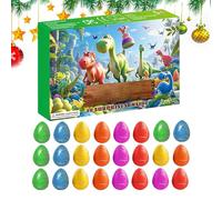 Wscwl Dinosaur Countdown Calendar | 24 Days of Christmas Countdown Toys | Animal Toys Dinosaur Egg for Kids Teens Festive Decoration Party Classroom School Activity