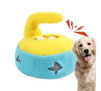 Wscwl Dog Brain Stimulation Toys, Puppy Puzzles Curling Puck Shape Dog Interactive Toys, Sound Dog Stimulation Toys, Dog Treat Toy for Small Medium-Sized Dogs