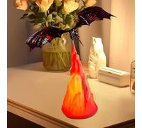 Wscwl Dragon Lamp, Printed Dragon Shape Night Light, Creative Dragon Lamp Light,USB Rechargeable Fire Breathing Dragon Lamps, LED Moonlight for Boys Girls Bedroom Accessories