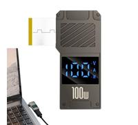 Wscwl Female Type-C To Dc Male Jack Plug Converter | Type C To Dc Charging Adapter, To Laptop Pd 100w Digital Display For Battery Pack Router