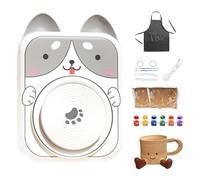 Wscwl Kids Pottery Wheel 5V DC USB | Cute Animal Pottery Wheel,Electric Art Tools for Clay Molding Shaping Crafting Carving Painting Ceramics