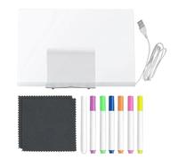 Wscwl Led Note Board,Led Writing Board for Toddler with 7 Quick-Drying Pens | Luminous Writing Pad for Kindergarten Preschool Schools Indoor Traveling