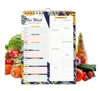 Wscwl Meal Planner - 52 Sheets Week Planner | Meal Organizer Notepad - for Kitchen Wall Refrigerator Home Shopping Dinner Family Women Men Healthy Eating 8x6 Inches