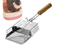 Wscwl Metal Cat Litter Scoop, Cat Litter Scoop,Wooden Handle Cat Litter Shovel, Upgrade Filter Baffle Litter Scoop Fecal Screening,Multifunctional Cat Poop Tool For Cat Litter Pots,37x14x3cm