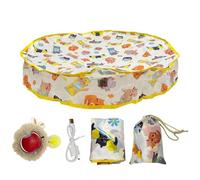 Wscwl Rolling Cat Toy - 360 Degrees Rotating Fast Rolling On Carpet Ball | with Bag and Mat Electric Game Toy for Dogs Kitten Pets Hunting Self Play Training Playtime