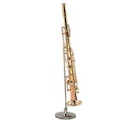 Wscwl Saxophone Model,Gold Plated Miniature Saxophone | Brass Musical Instrument Collectible with Stand Case for Display Kids Adults Christmas Birthday Doll House Accessories