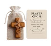 Wscwl Small Wooden Crosses | Pocket Crucifix for Praying,Handmade Wooden Crucifix for Daily Devotion Spiritual Seekers Catholics Christians Collectors Prayer Rooms Church Members