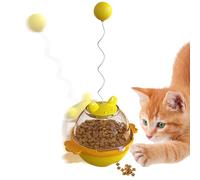 Wscwl Treat Dispensing Cat Toy,Kitten Feeder Toy - Interactive Pet Playing Training Supplies for Kittens Home Garden Balcony Bedroom Study Living Room Backyard